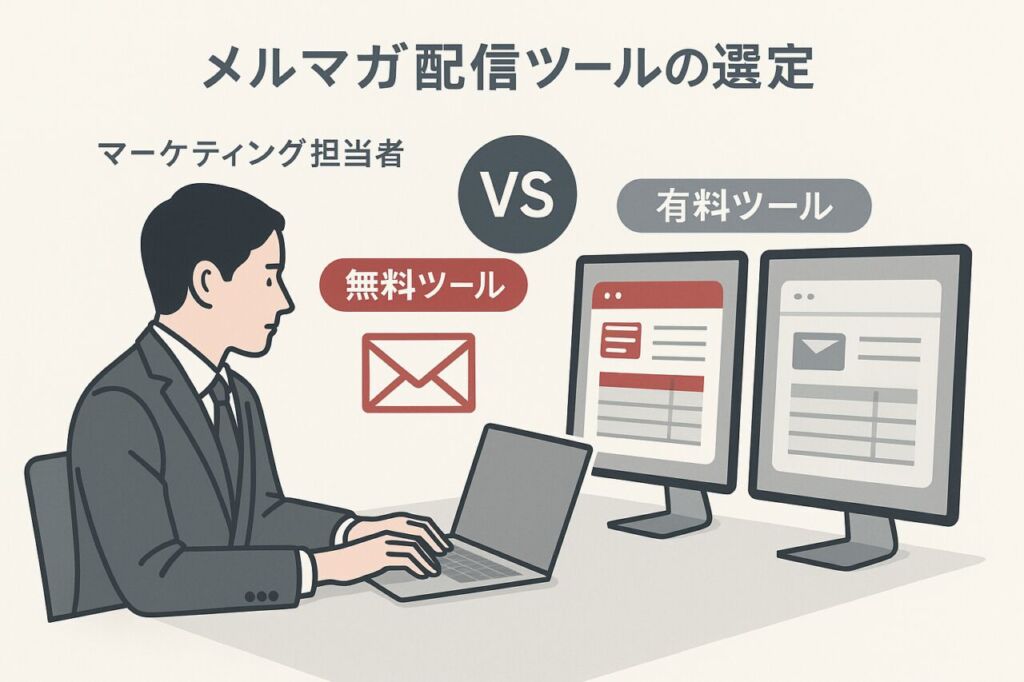 メルマガ配信ツールの選定イメージ画像