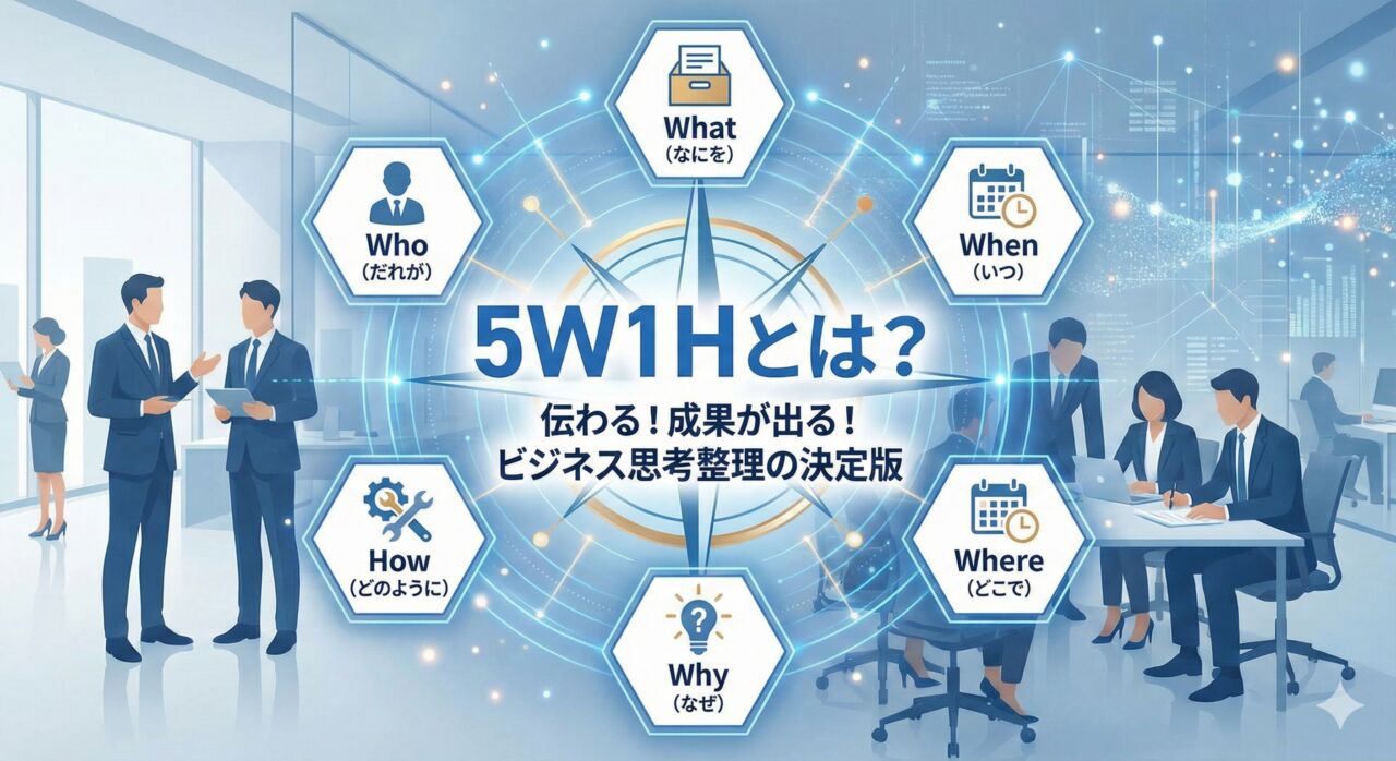 5W1H・5W2H・5W3Hの違い図解。How much（費用）とHow many（数量）が加わることで計画の具体性が増す仕組み