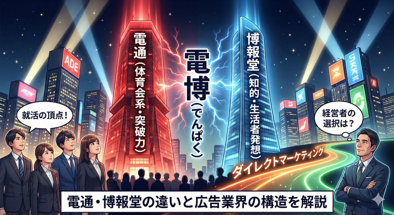 電博（でんぱく）とは？電通・博報堂の違いと広告業界の構造を解説