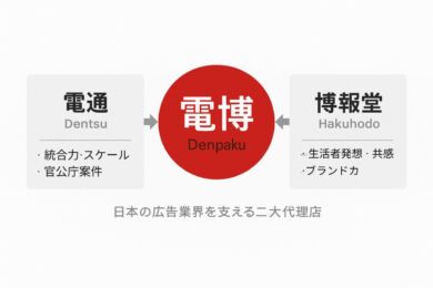 電博とは？電通と博報堂の違いと構造を説明する図