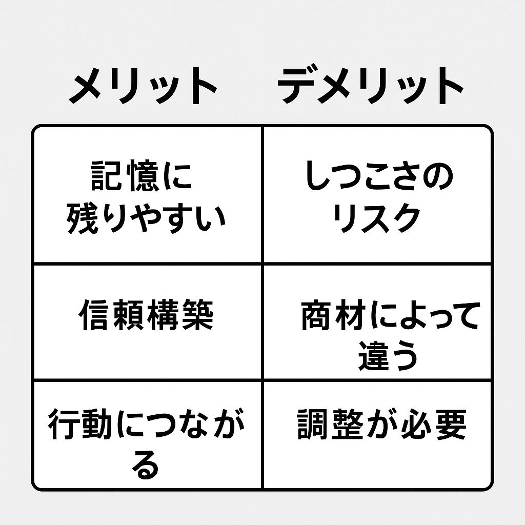 メリットデメリットの比較図