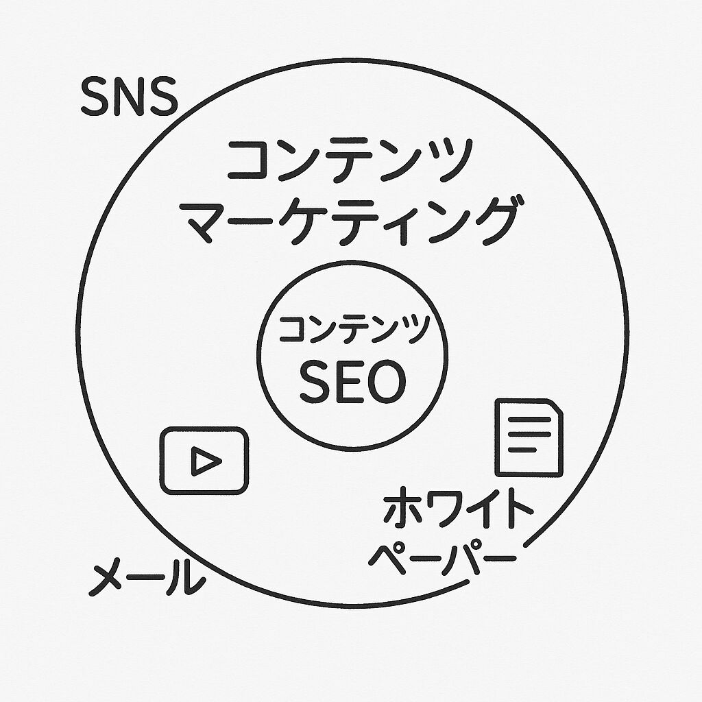 コンテンツSEOとの関係（包含図）