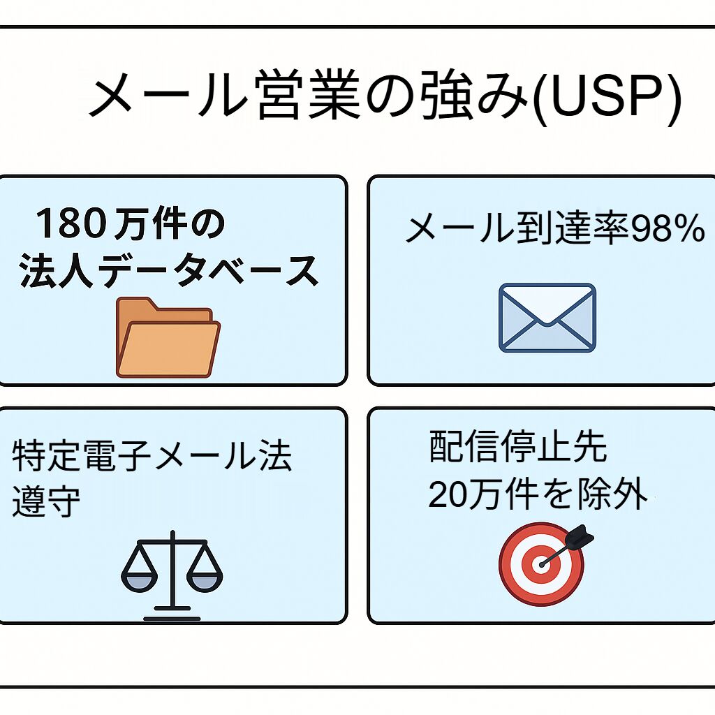 メール営業の強み（USP）