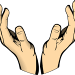 キャッチオールメールを象徴する、複数のメールを受け止める両手のイラスト