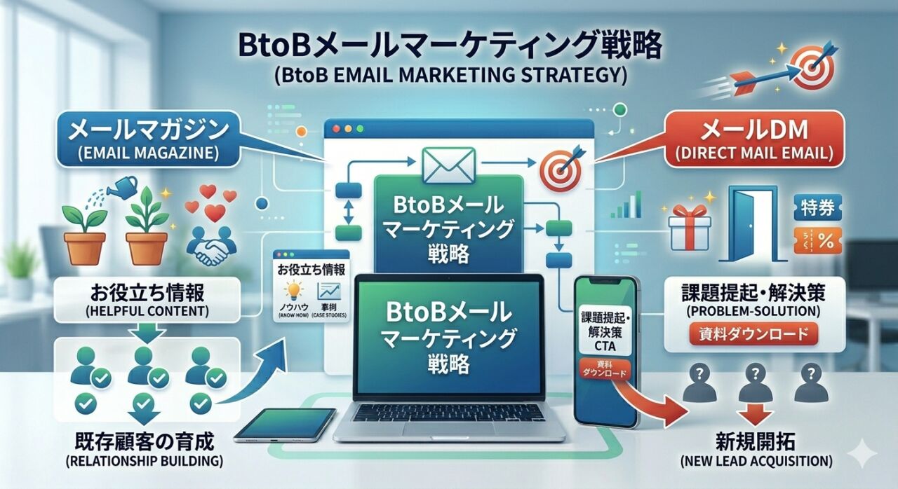 メールマーケティングにおけるメルマガとメールDMの違い｜目的と法律