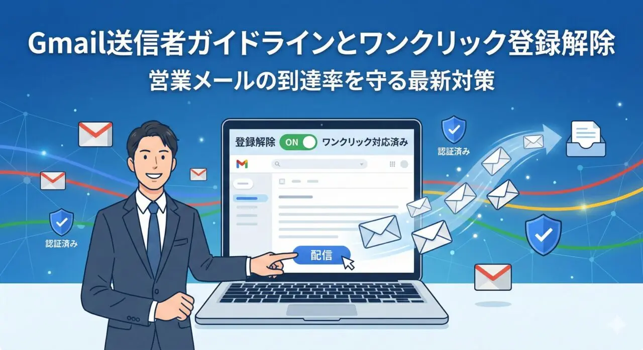 Gmail送信者ガイドラインとワンクリック登録解除｜営業メールの到達率を守る最新対策